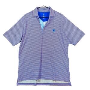 Fairway & Greene Mens Shirt Patriotic Star Golf Polo Short Sleeve Stretch Medium